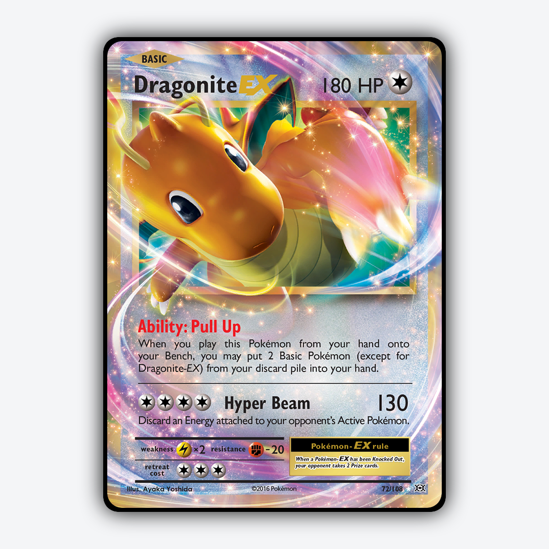 Dragonite-EX #72 - Evolutions Set - Card Rug