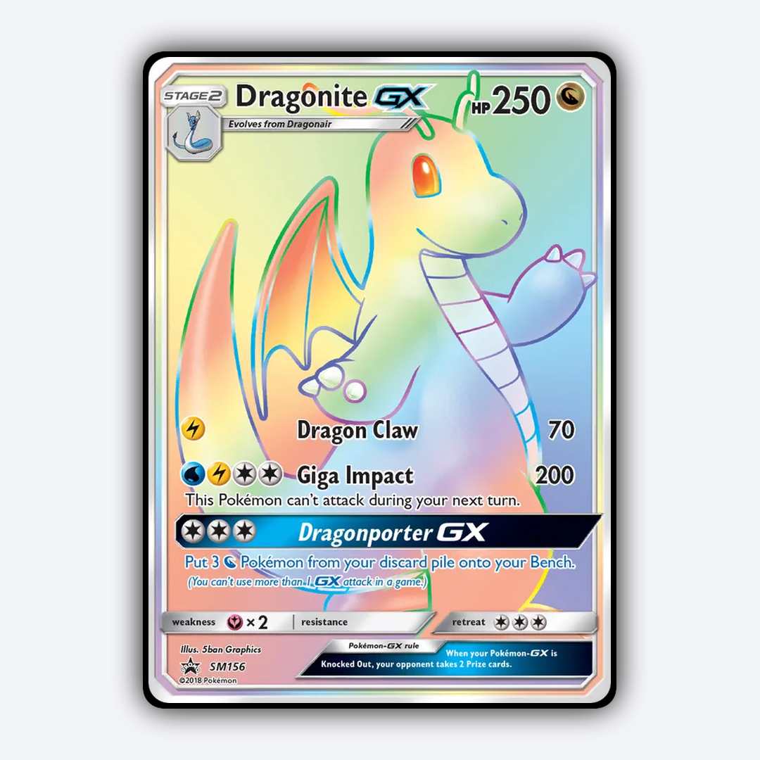 Dragonite-GX #156 - SM Black Star Promos Set - Card Rug