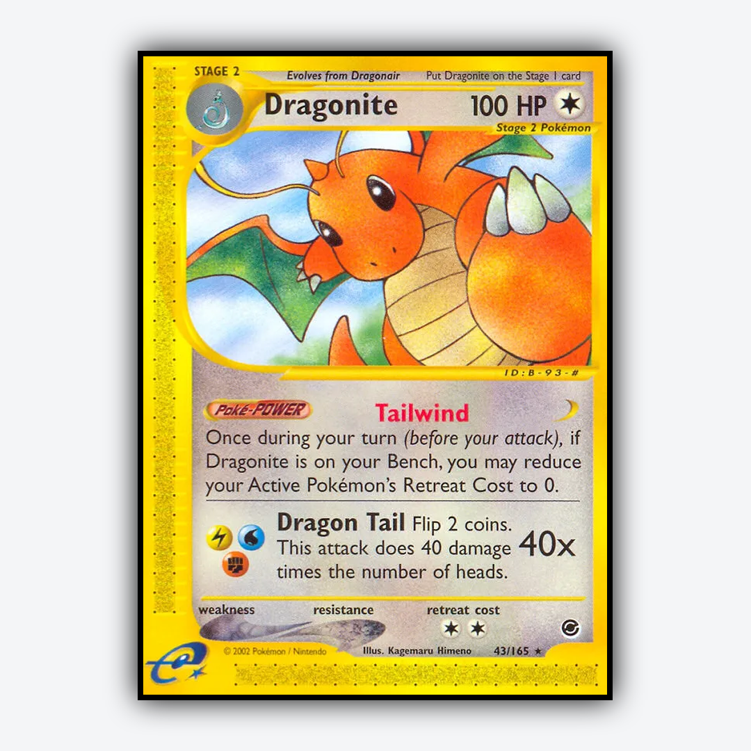 Dragonite 043/165 - Expedition Base Set - Card Rug