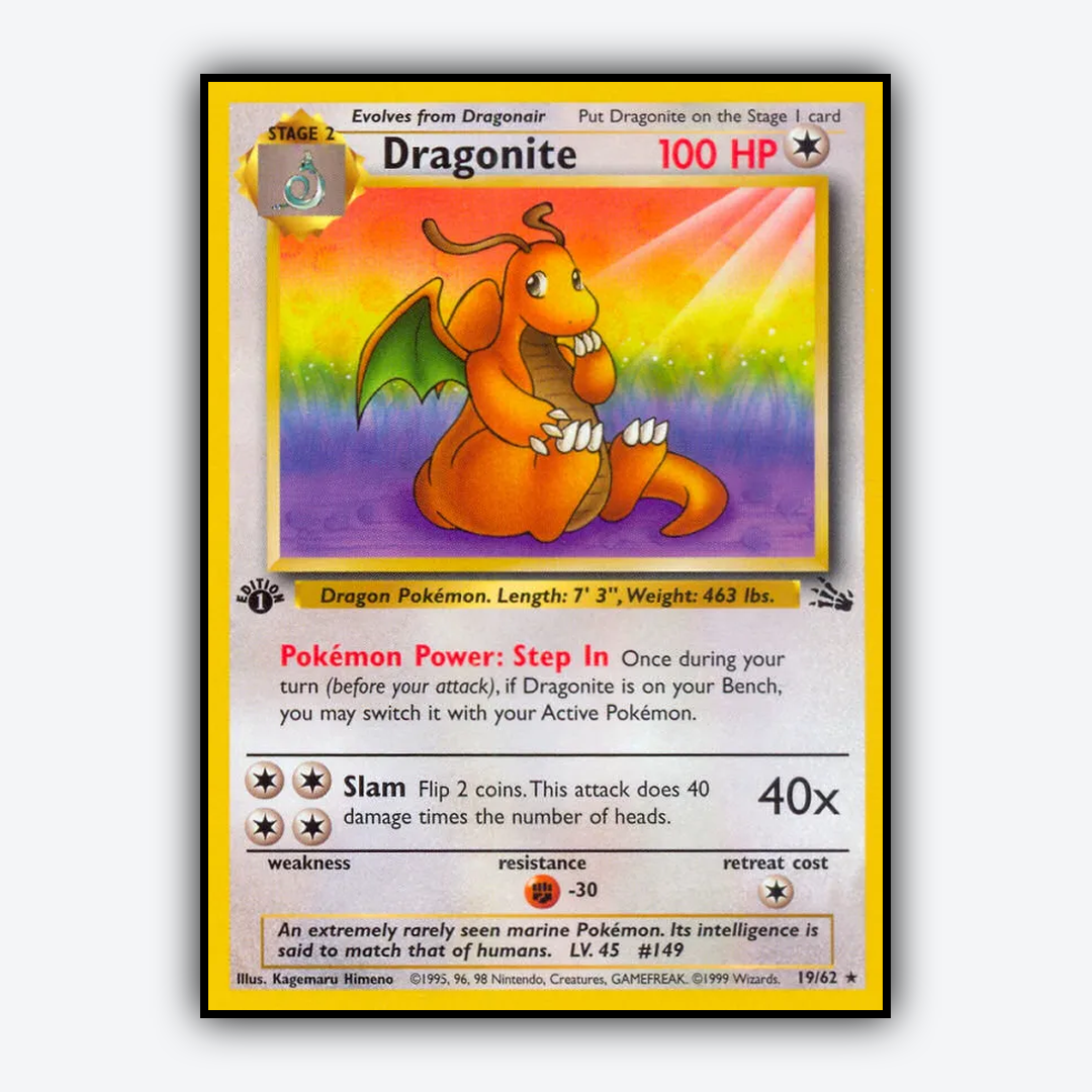 Dragonite 019/62 - Fossil Set - Card Rug