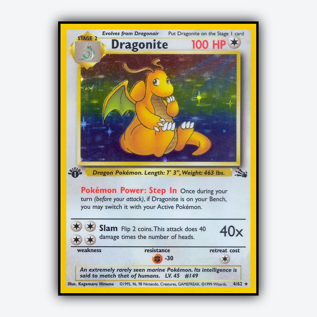 Dragonite 004/62 - Fossil Set - Card Rug