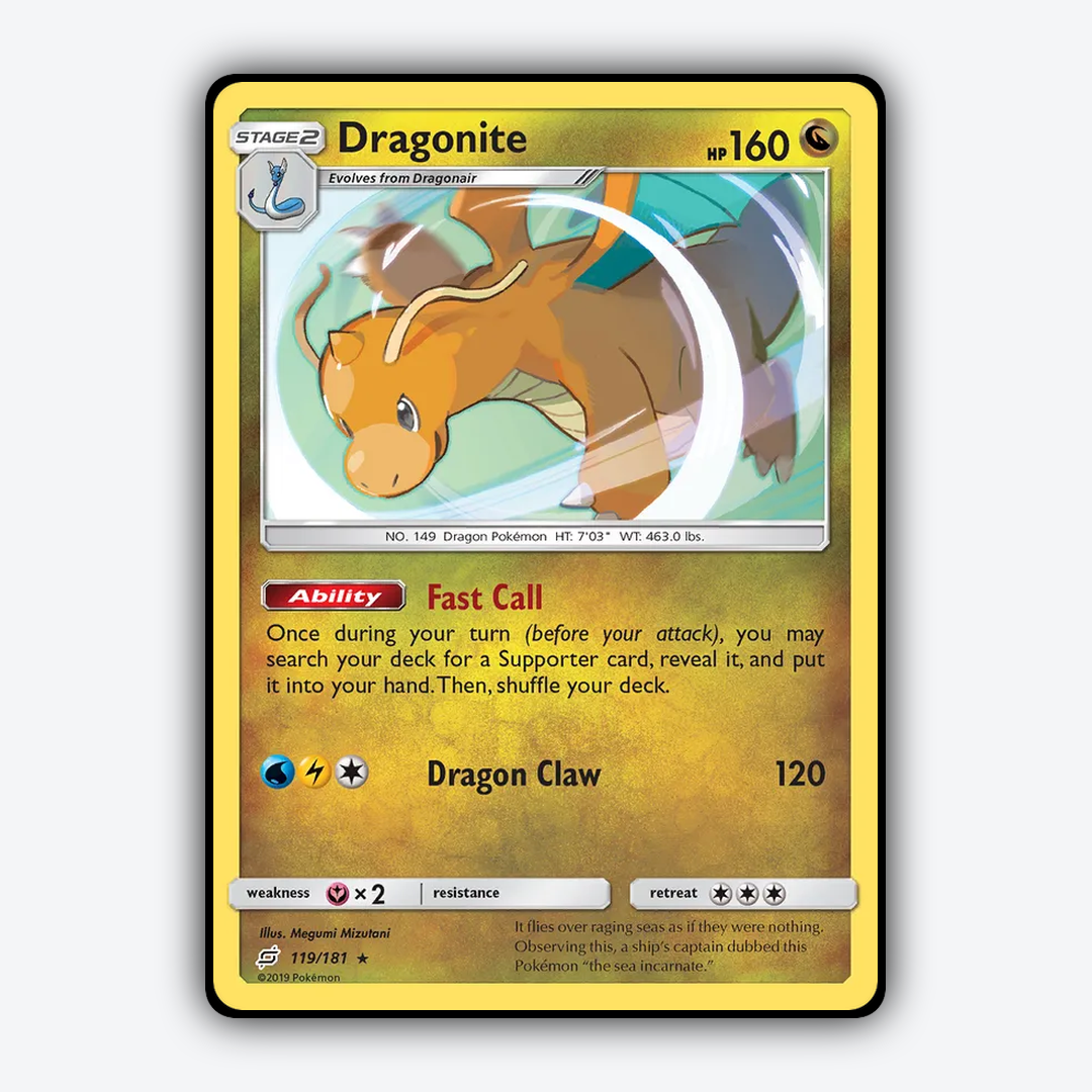 Dragonite 119/181 - Team Up Set - Card Rug