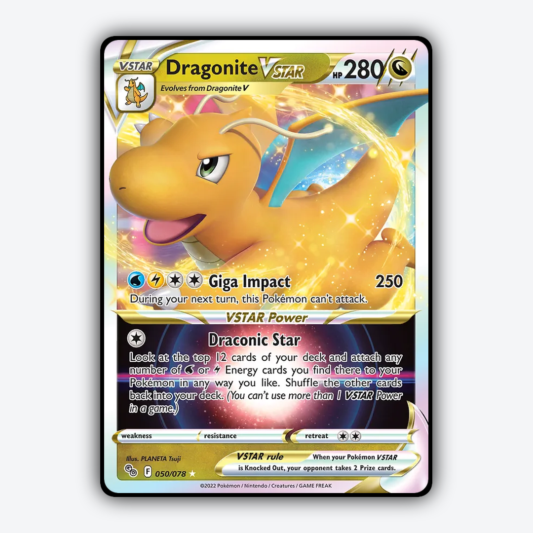 Dragonite VSTAR 050/78 - Pokémon GO Set - Card Rug
