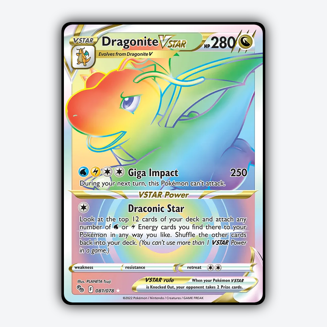 Dragonite VSTAR 081/78 - Pokémon GO Set - Card Rug