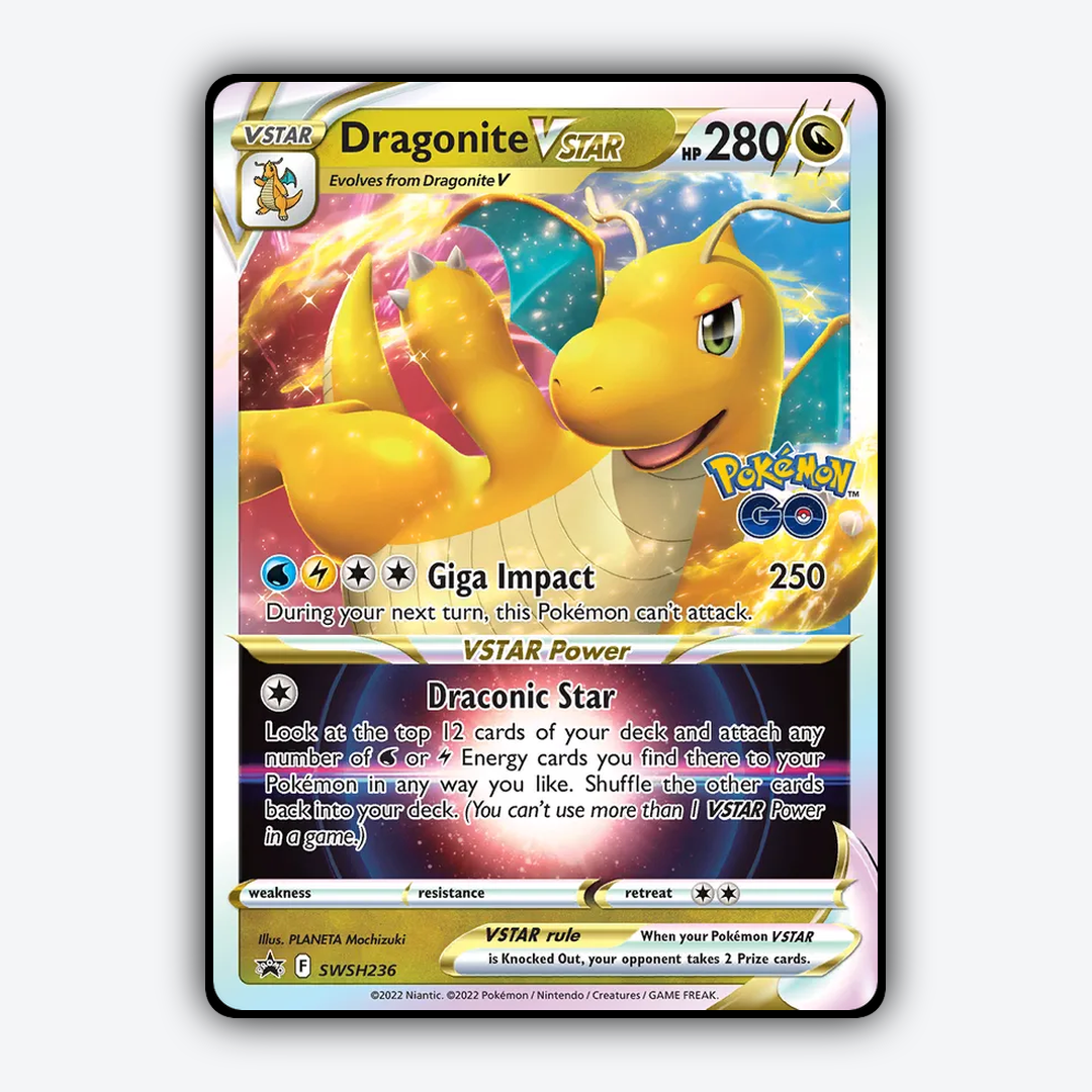 Dragonite VSTAR #236 - SWSH Black Star Promos Set - Card Rug