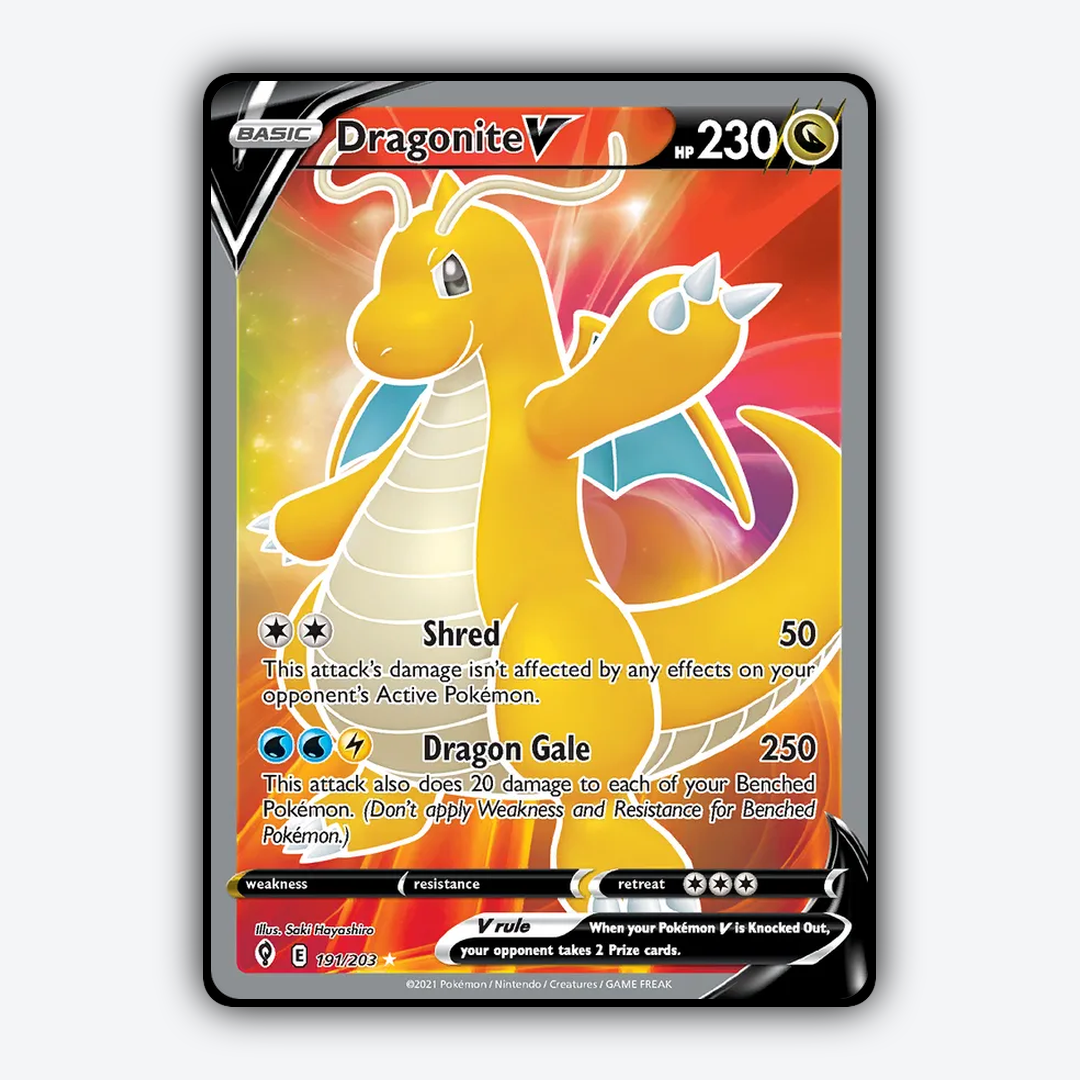 Dragonite V #191 - Evolving Skies Set - Card Rug