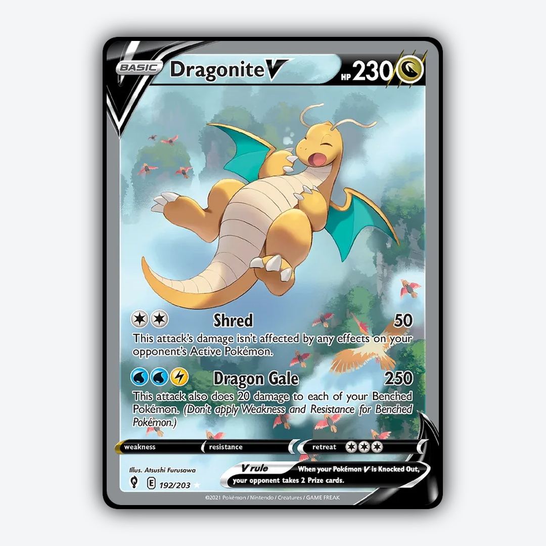 Dragonite V #192 - Evolving Skies Set - Card Rug