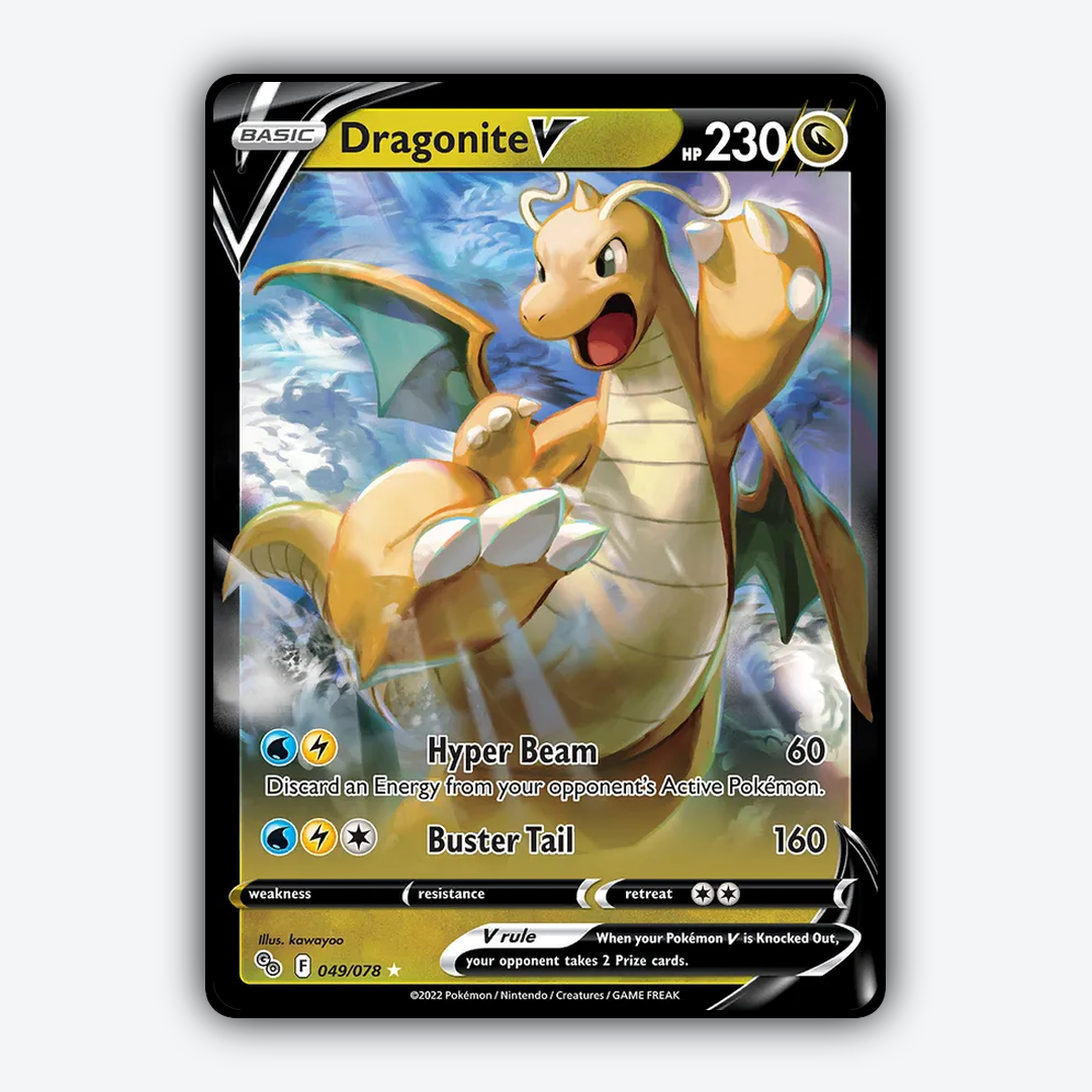 Dragonite V 049/78 - Pokémon GO Set - Card Rug