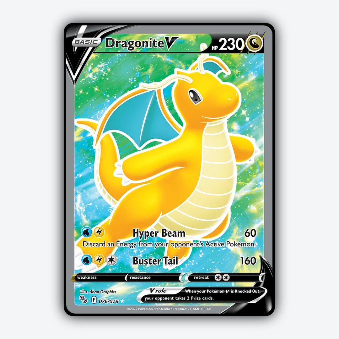 Dragonite V 076/78 - Pokémon GO Set - Card Rug