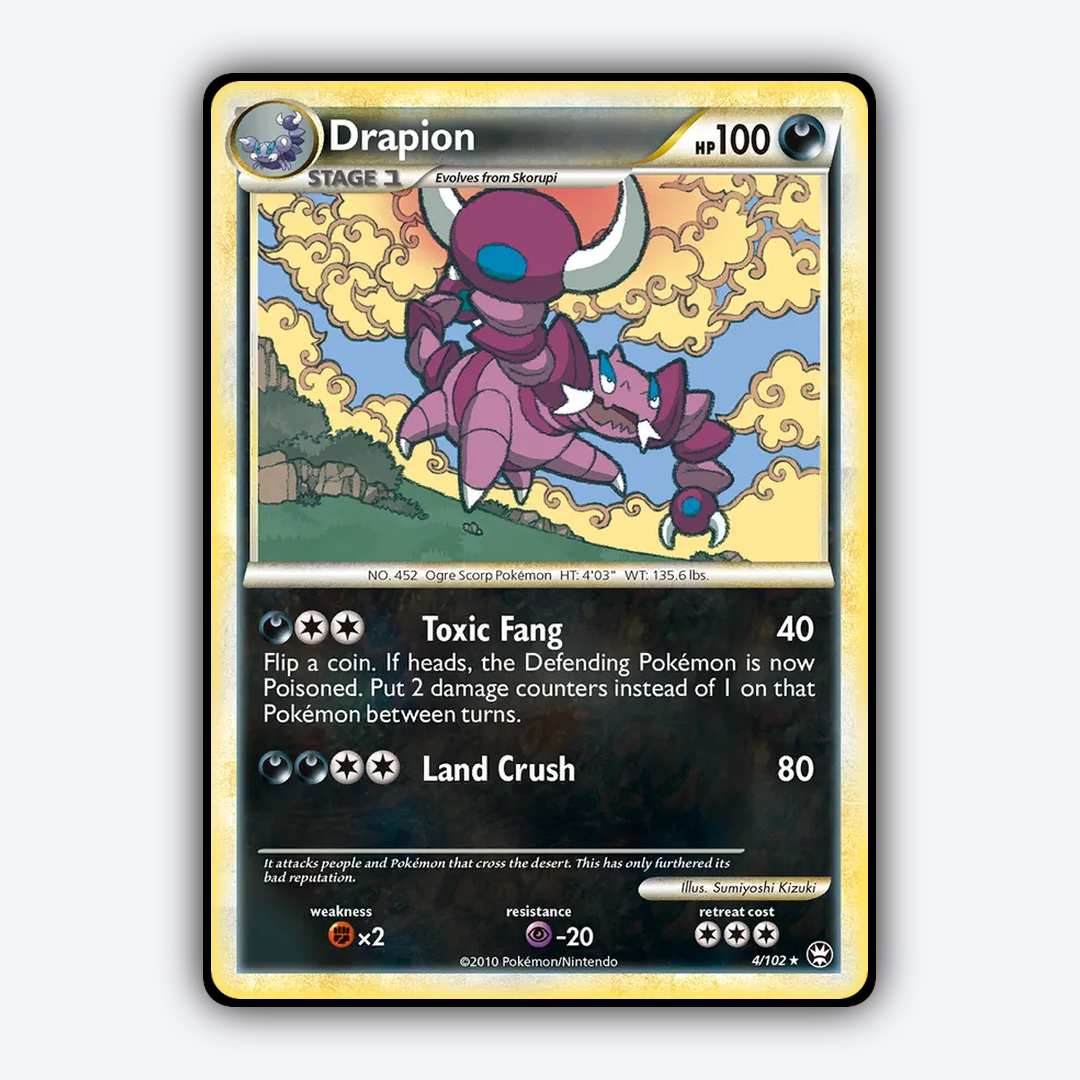 Drapion 004/102 - HS—Triumphant Set - Card Rug