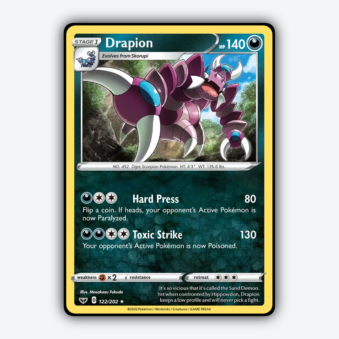 Drapion 122/202 - Sword & Shield Set - Card Rug