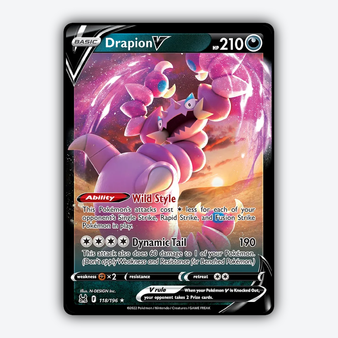 Drapion V 118/196 - Lost Origin Set - Card Rug