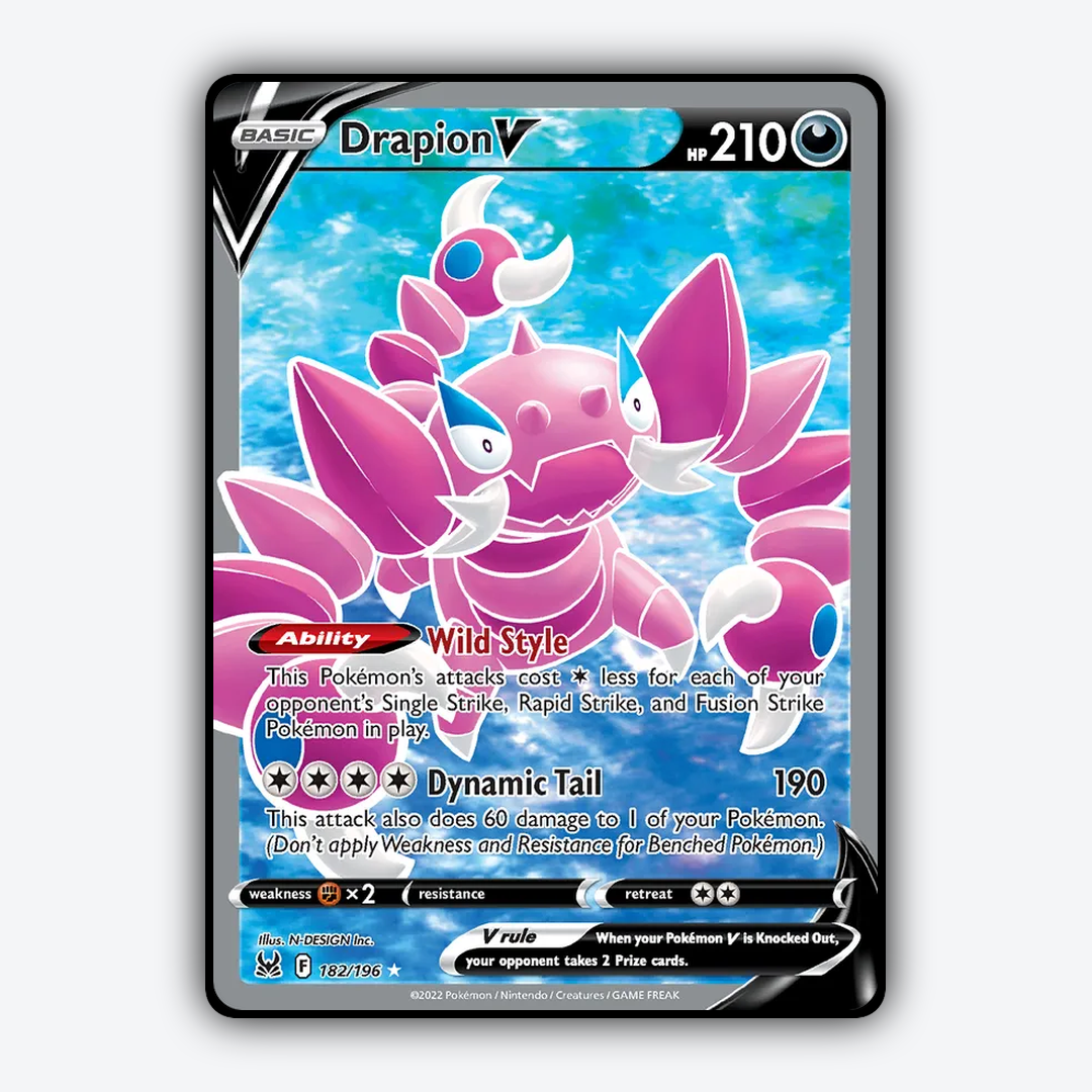 Drapion V 182/196 - Lost Origin Set - Card Rug