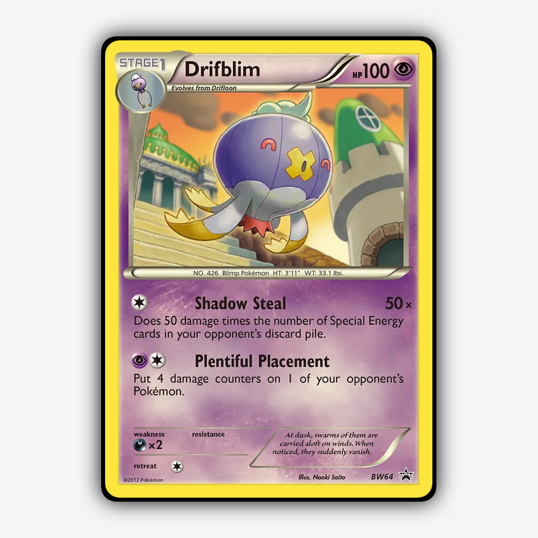 Drifblim #64 - BW Black Star Promos Set - Card Rug