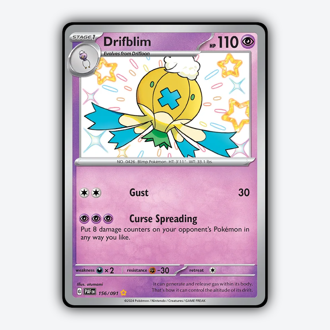Drifblim #156 - Paldean Fates Set - Card Rug