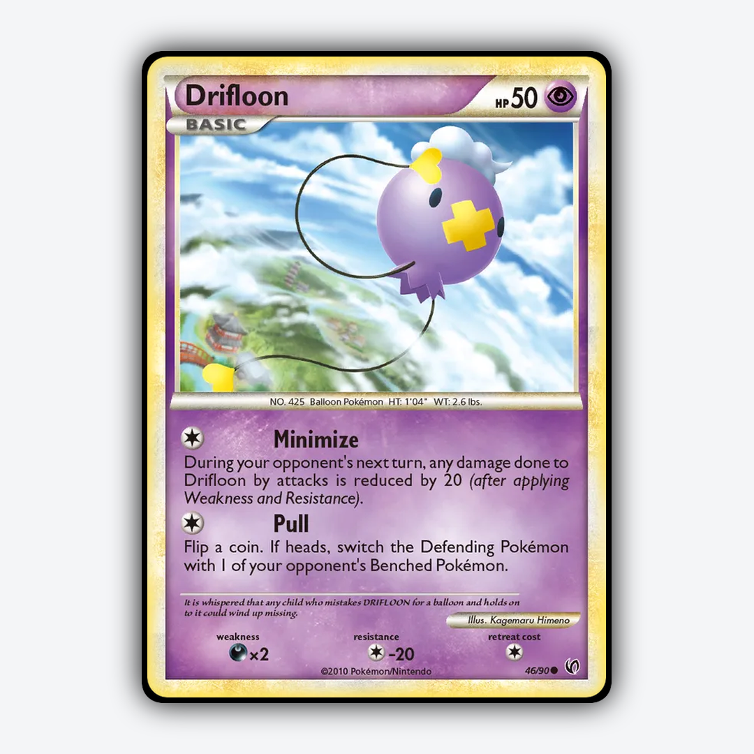 Drifloon 046/90 - HS—Undaunted Set - Card Rug