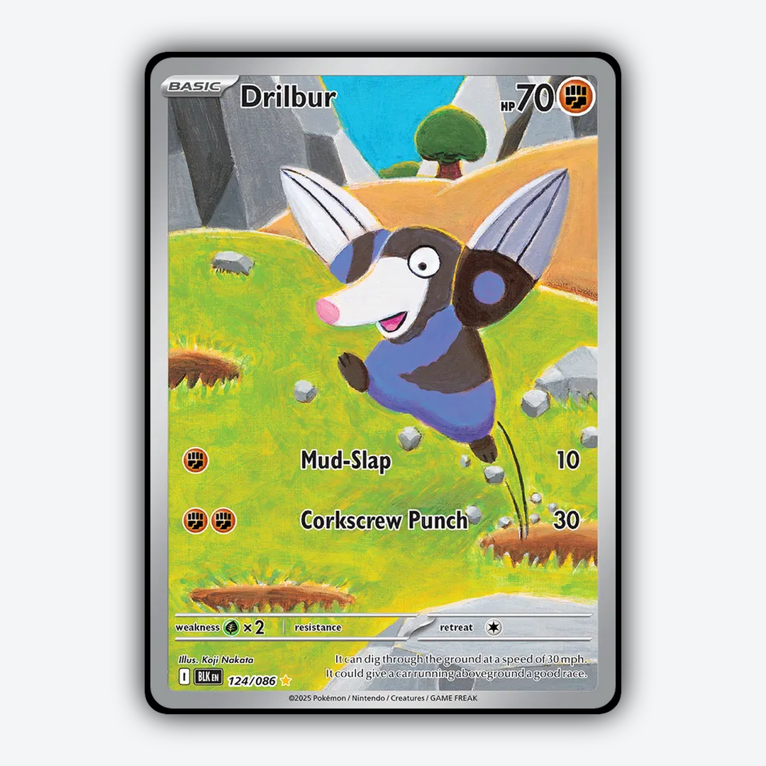 Drilbur #124 - Black Bolt Set - Card Rug