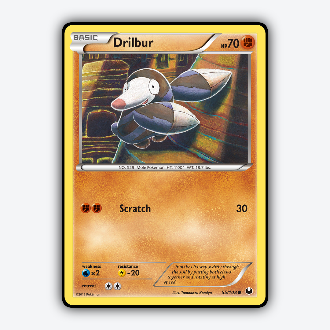Drilbur 055/108 - Dark Explorers Set - Card Rug
