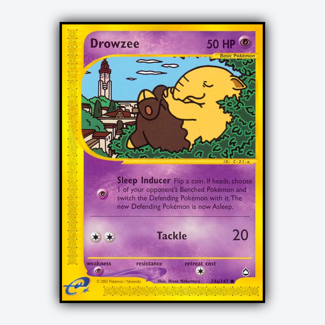 Drowzee 074/147 - Aquapolis Set - Card Rug