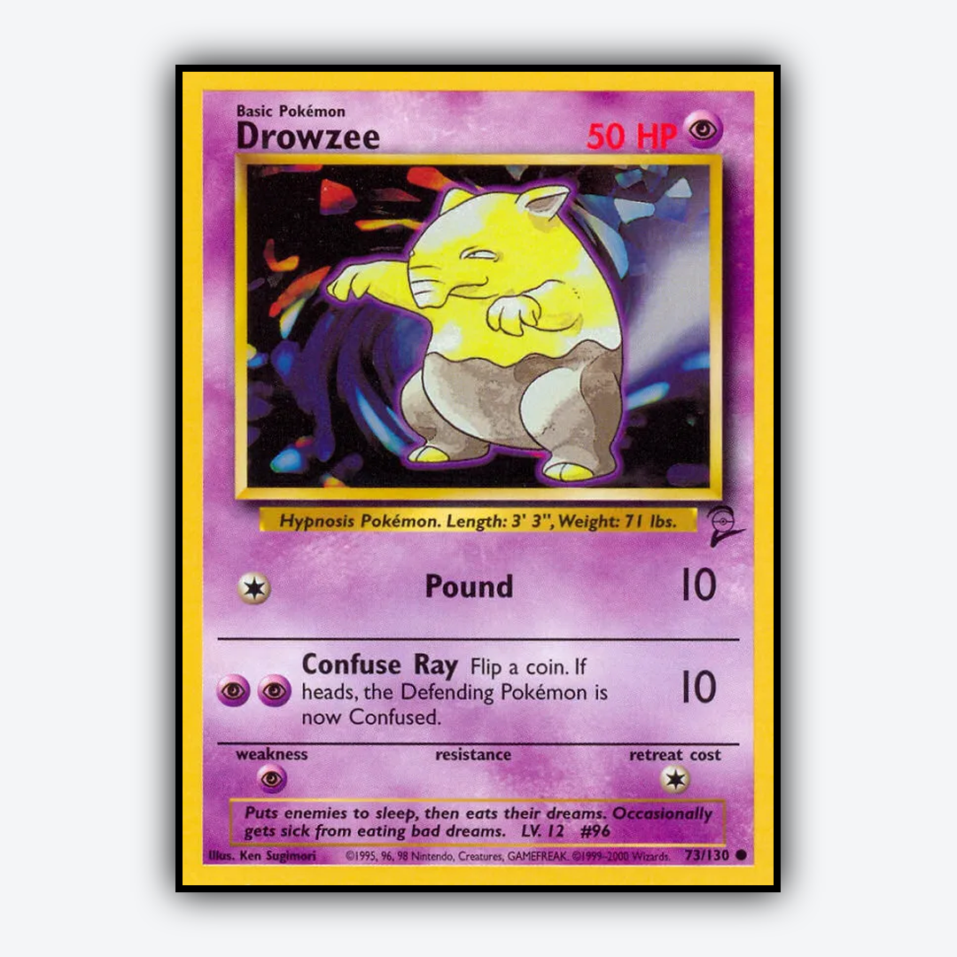 Drowzee 073/130 - Base Set 2 Set - Card Rug