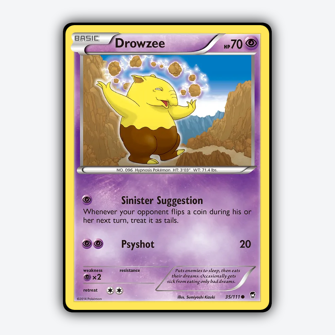 Drowzee 035/111 - Furious Fists Set - Card Rug