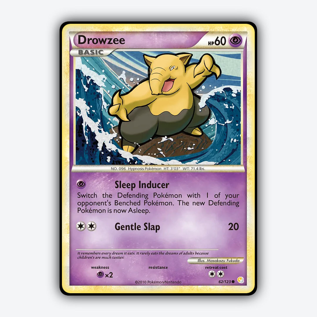 Drowzee 062/123 - HeartGold & SoulSilver Set - Card Rug