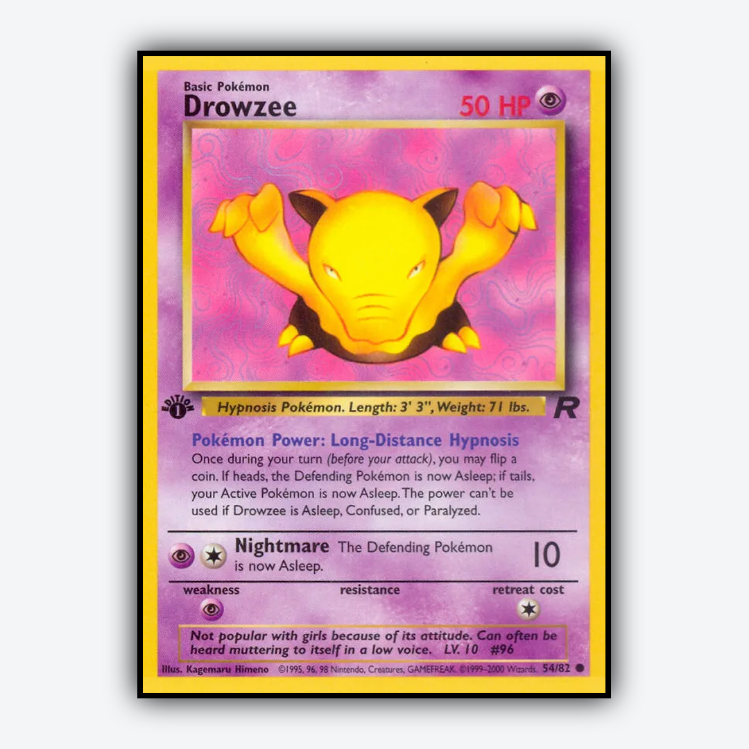 Drowzee 054/82 - Team Rocket Set - Card Rug