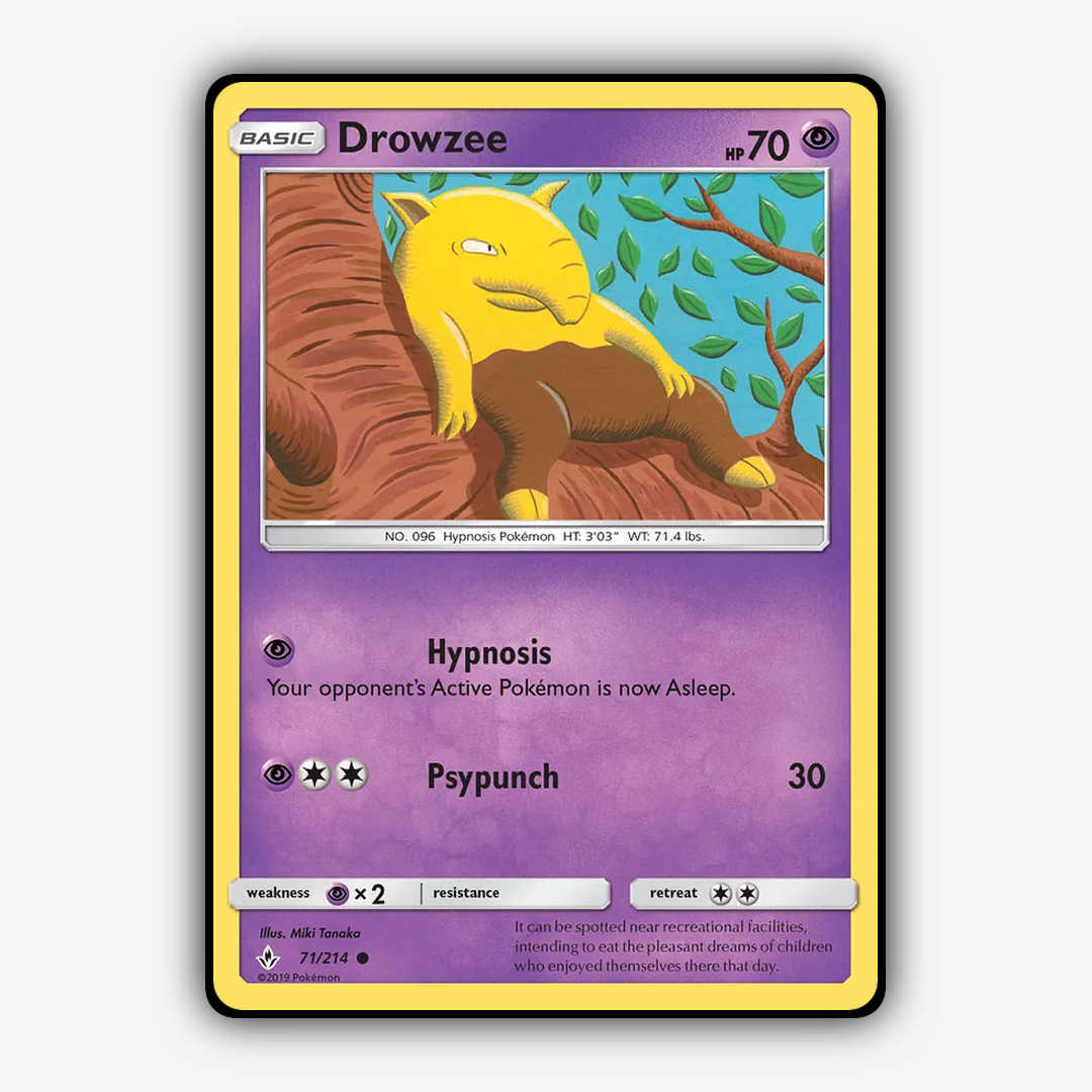 Drowzee 071/214 - Unbroken Bonds Set - Card Rug