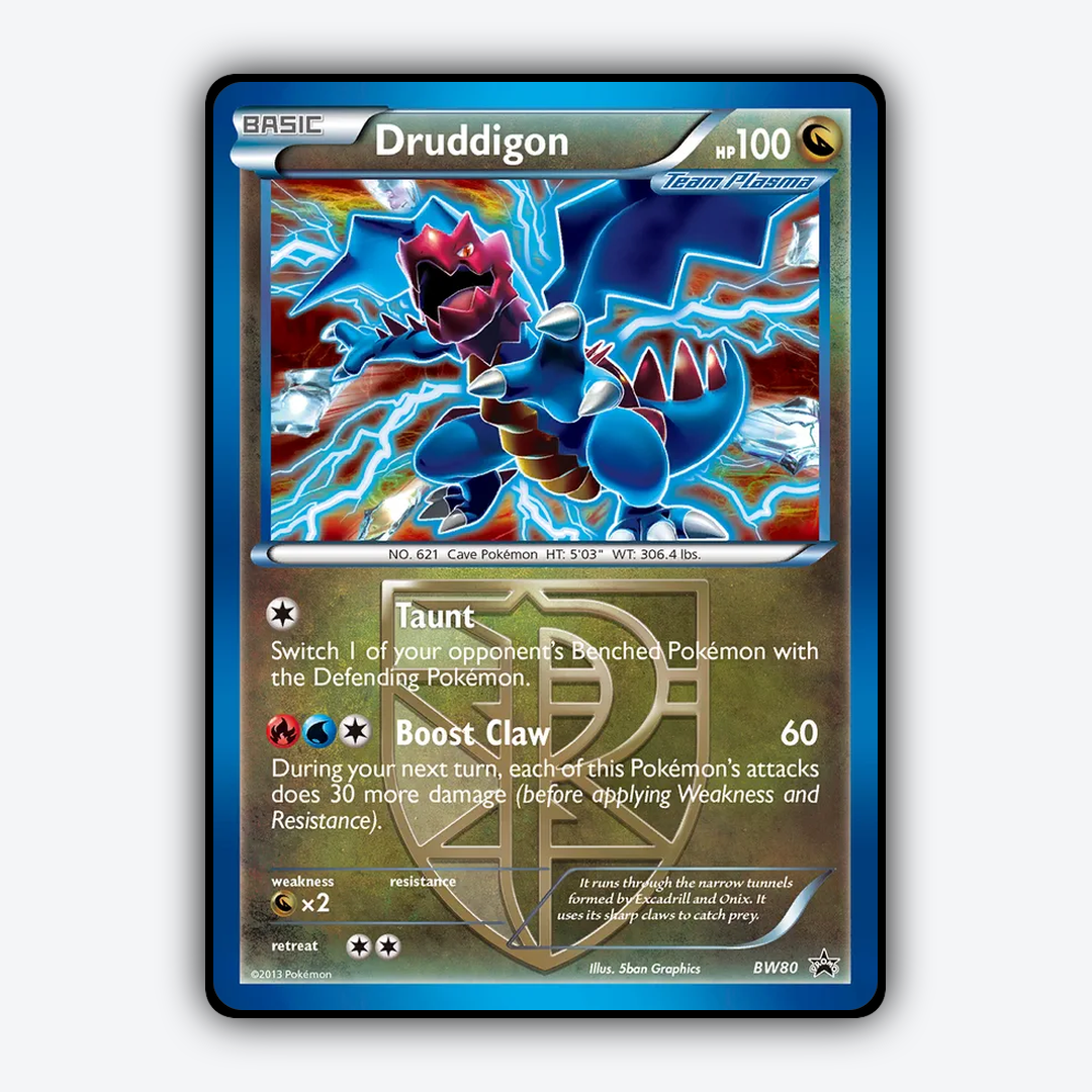 Druddigon #80 - BW Black Star Promos Set - Card Rug