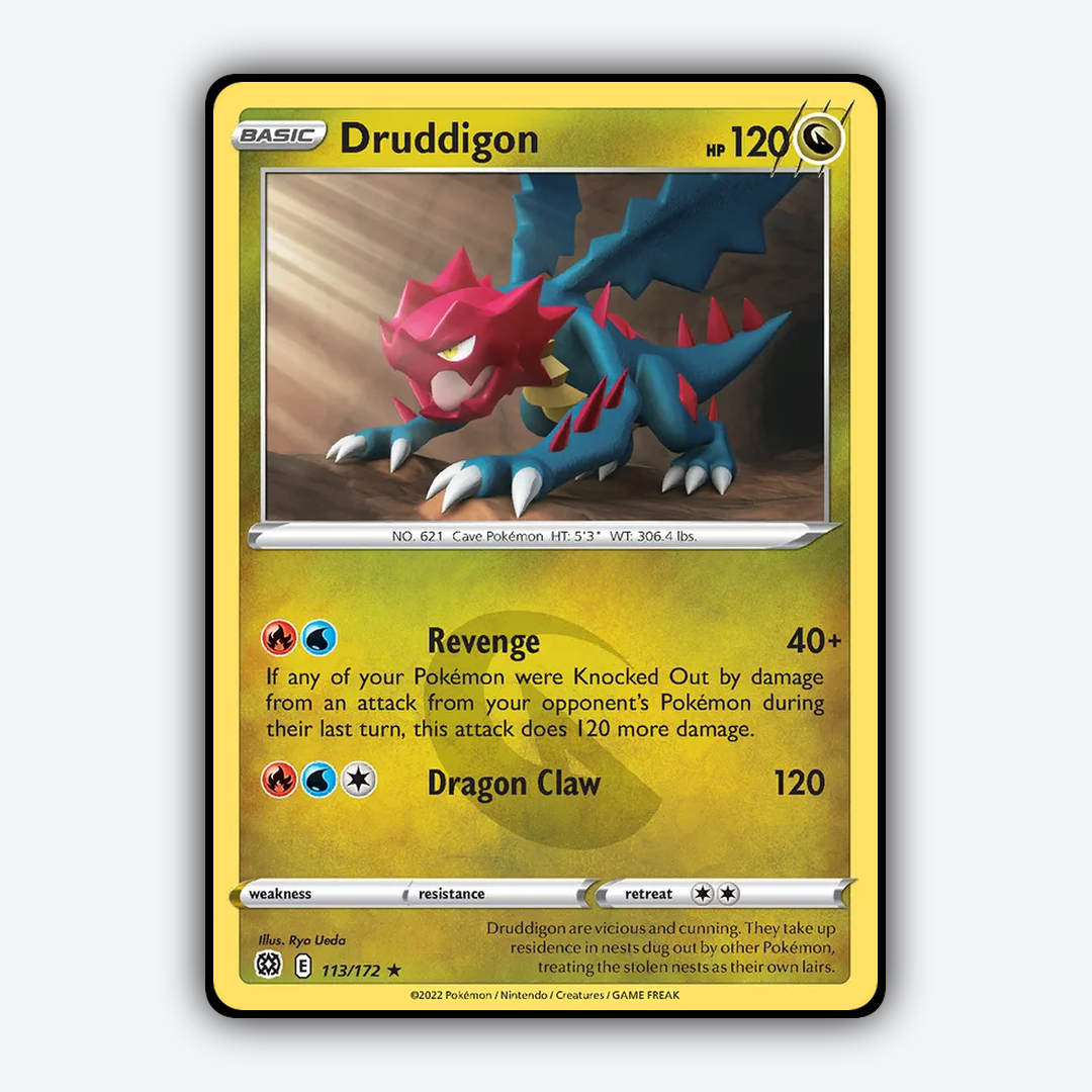 Druddigon 113/172 - Brilliant Stars Set - Card Rug
