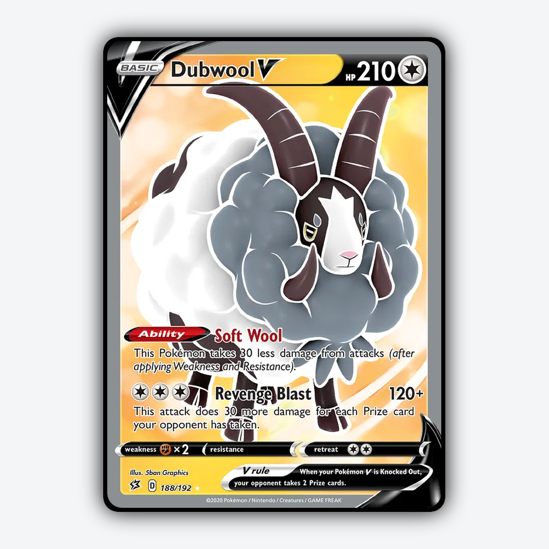 Dubwool V 188/192 - Rebel Clash Set - Card Rug