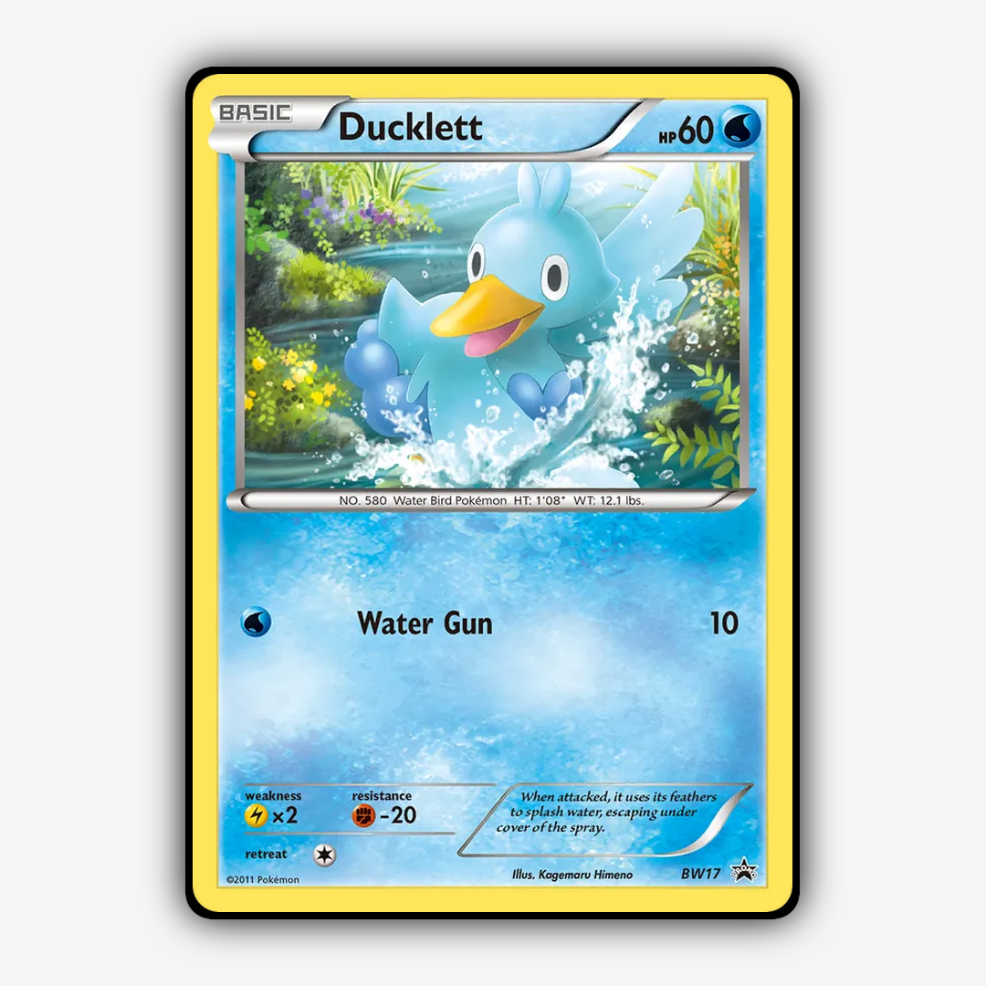 Ducklett #17 - BW Black Star Promos Set - Card Rug