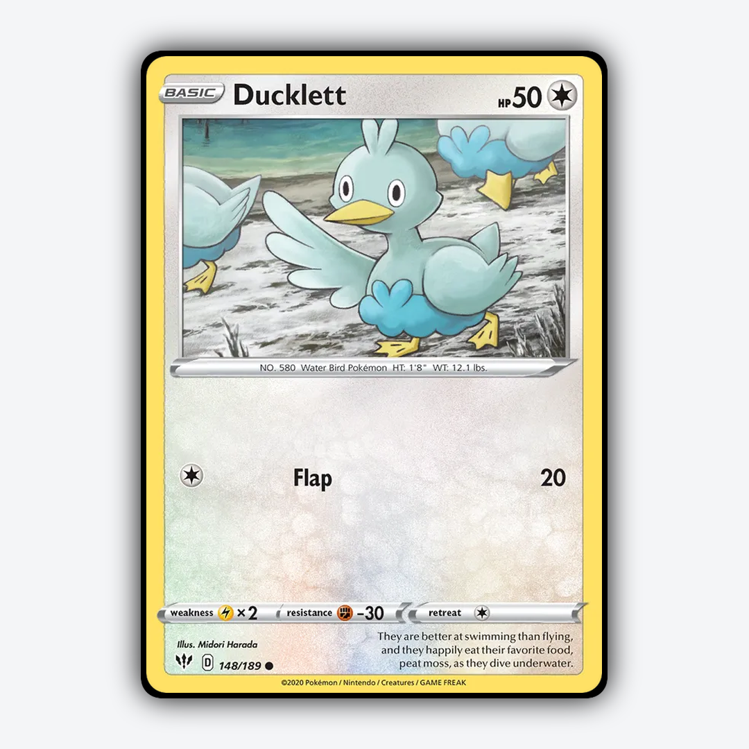 Ducklett 148/189 - Darkness Ablaze Set - Card Rug