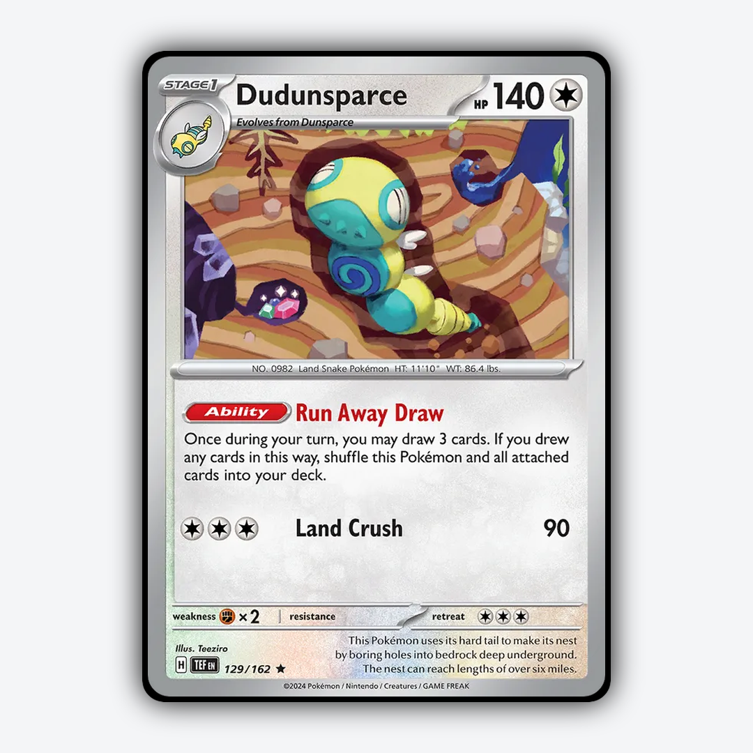Dudunsparce 129/162 - Temporal Forces Set - Card Rug