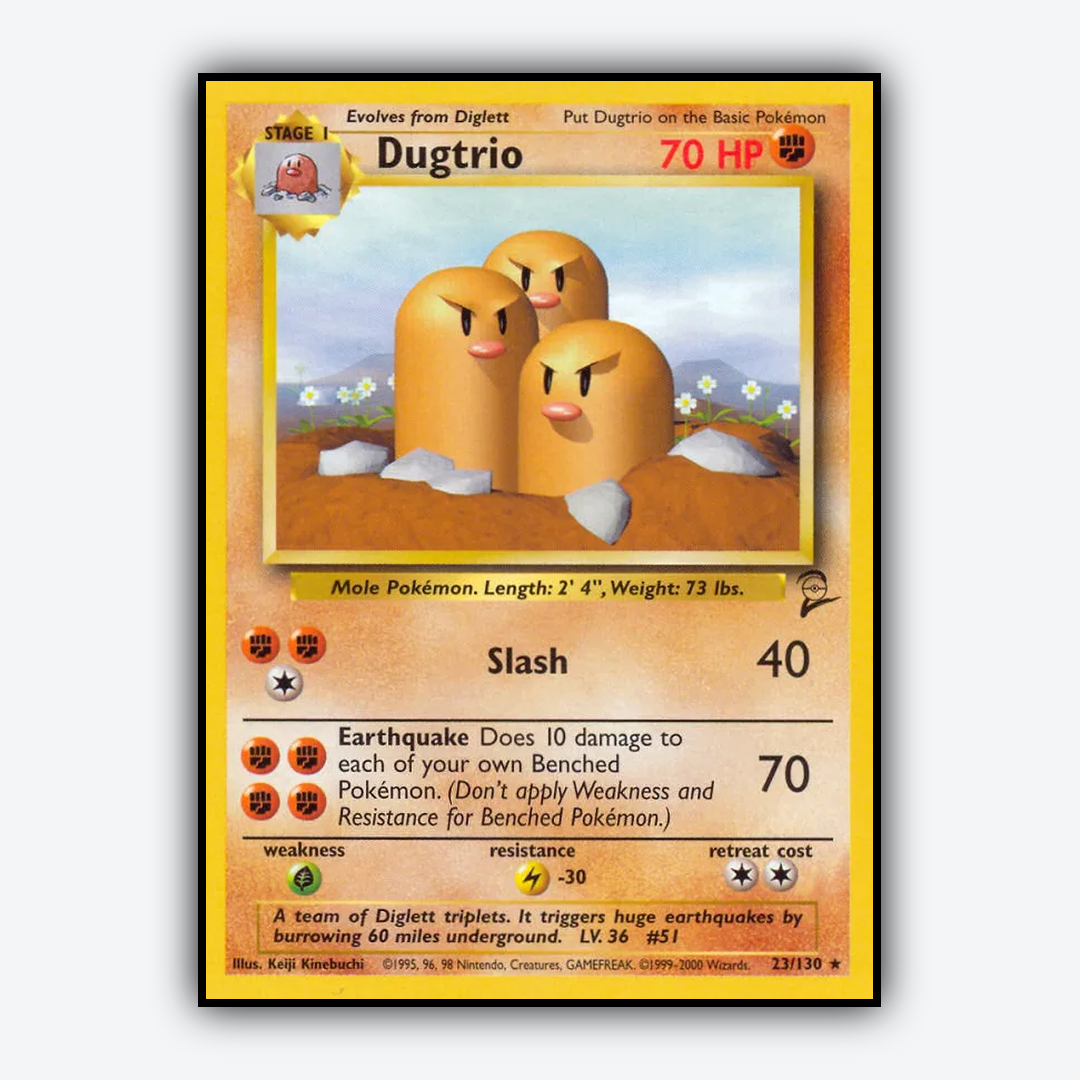 Dugtrio 023/130 - Base Set 2 Set - Card Rug