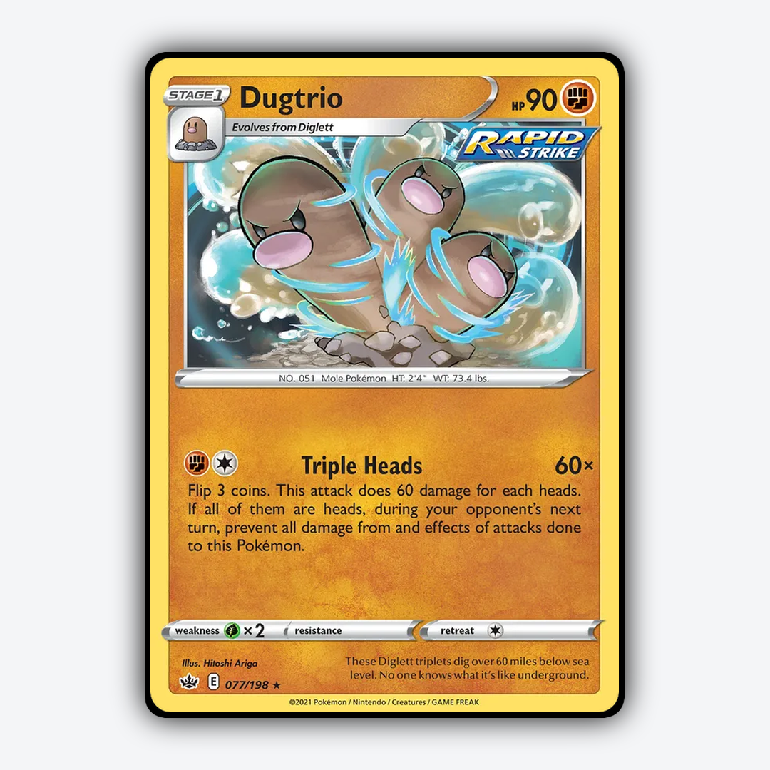 Dugtrio 077/198 - Chilling Reign Set - Card Rug