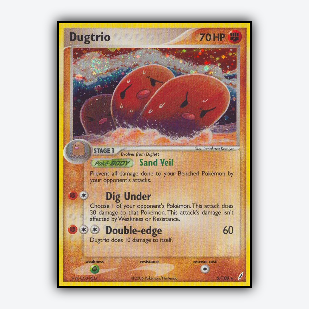 Dugtrio 005/100 - Crystal Guardians Set - Card Rug