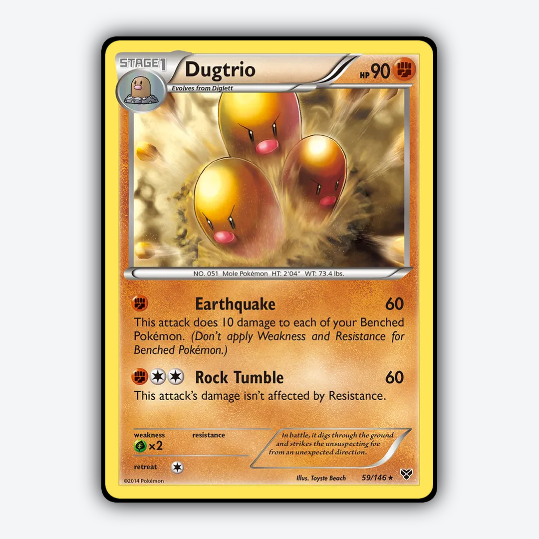 Dugtrio 059/146 - XY Set - Card Rug