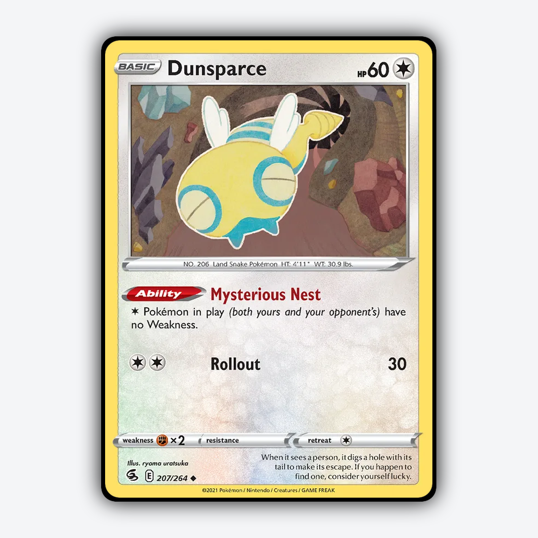 Dunsparce 207/264 - Fusion Strike Set - Card Rug