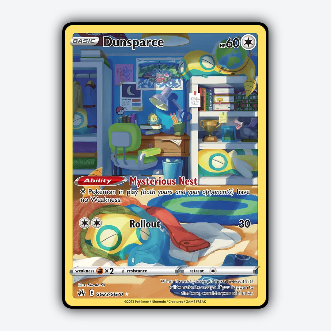 Dunsparce #23 - Crown Zenith Set - Card Rug
