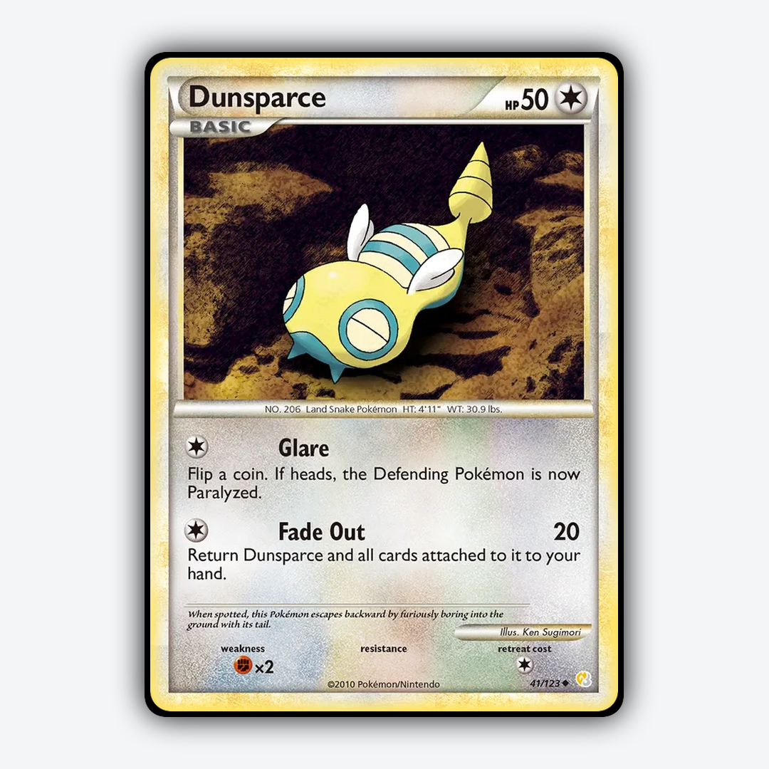Dunsparce 041/123 - HeartGold & SoulSilver Set - Card Rug