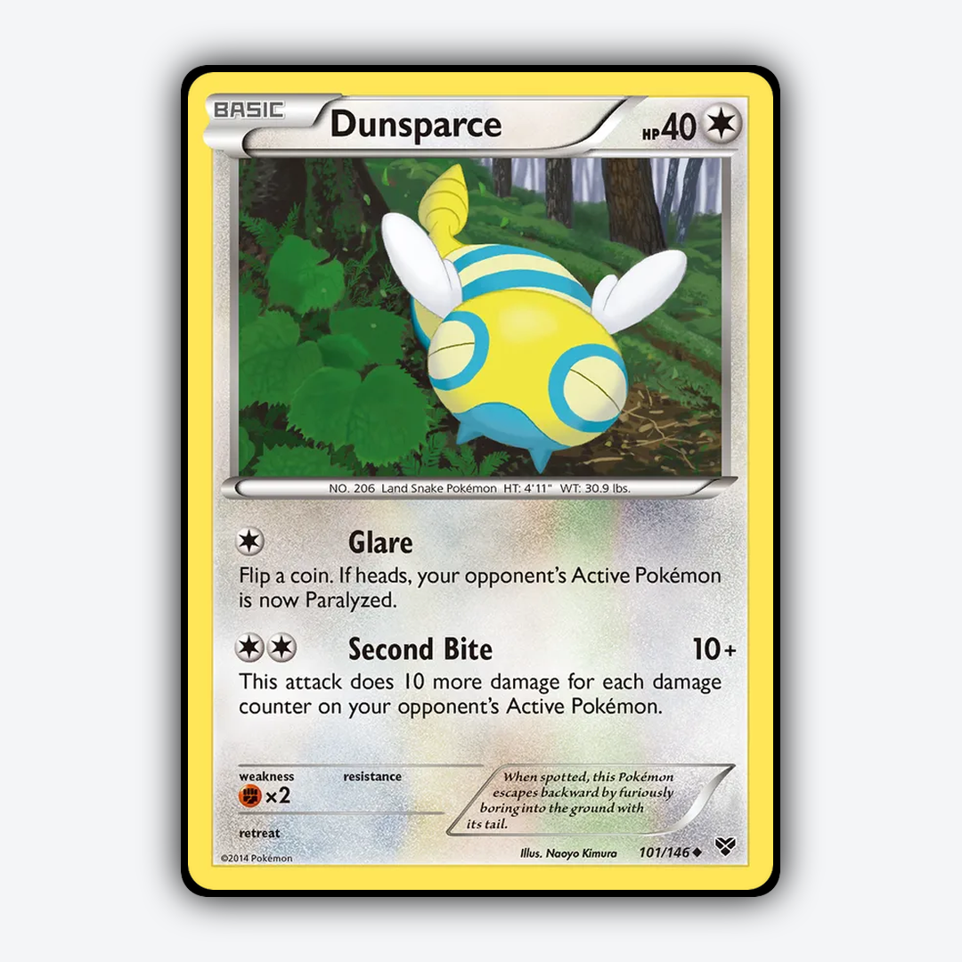 Dunsparce 101/146 - XY Set - Card Rug