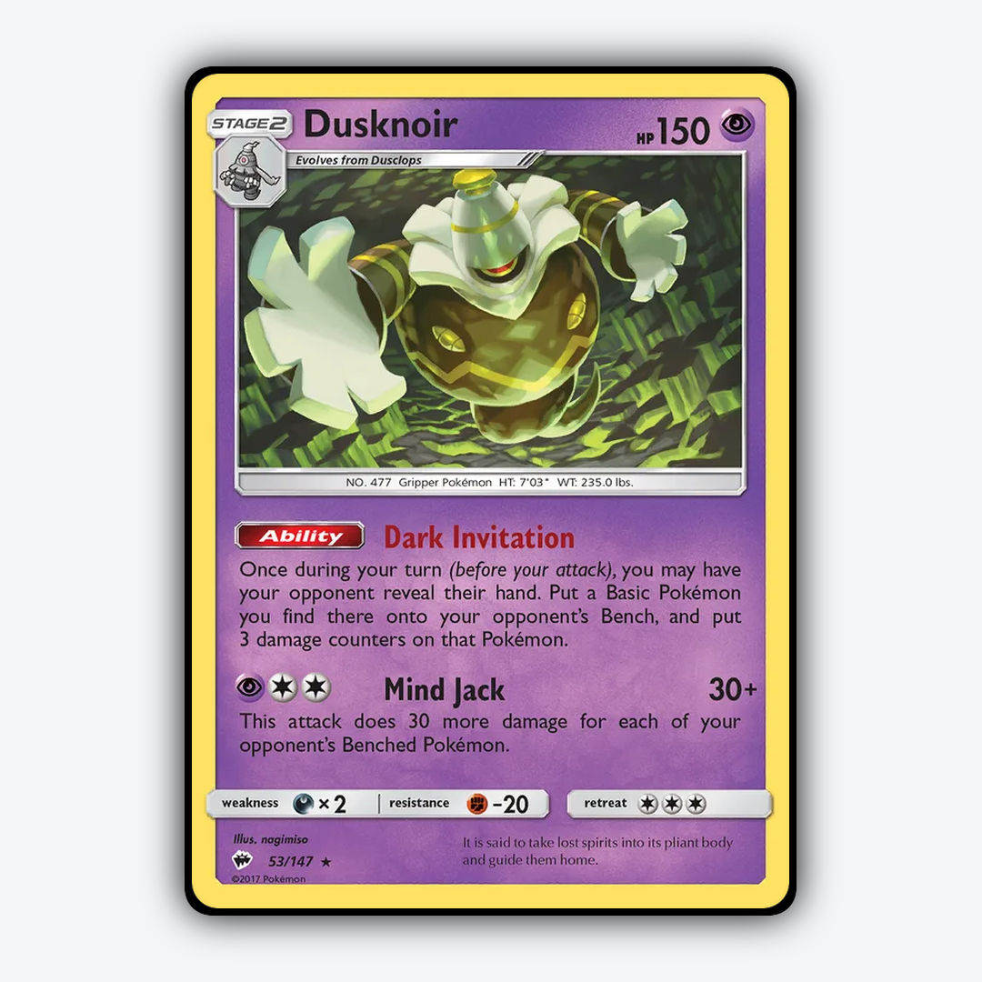 Dusknoir 053/147 - Burning Shadows Set - Card Rug