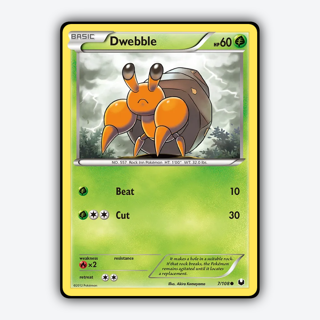 Dwebble 007/108 - Dark Explorers Set - Card Rug