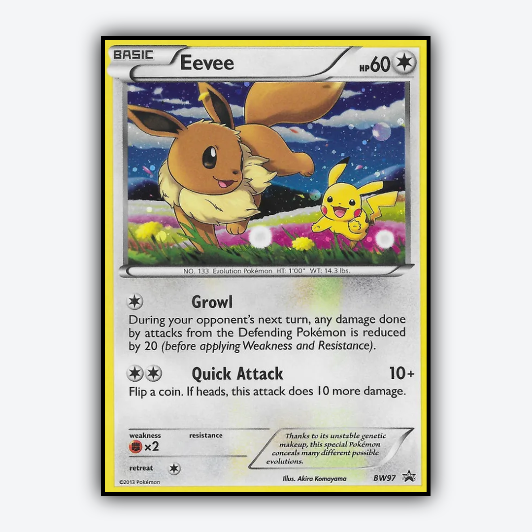 Eevee #97 - BW Black Star Promos Set - Card Rug