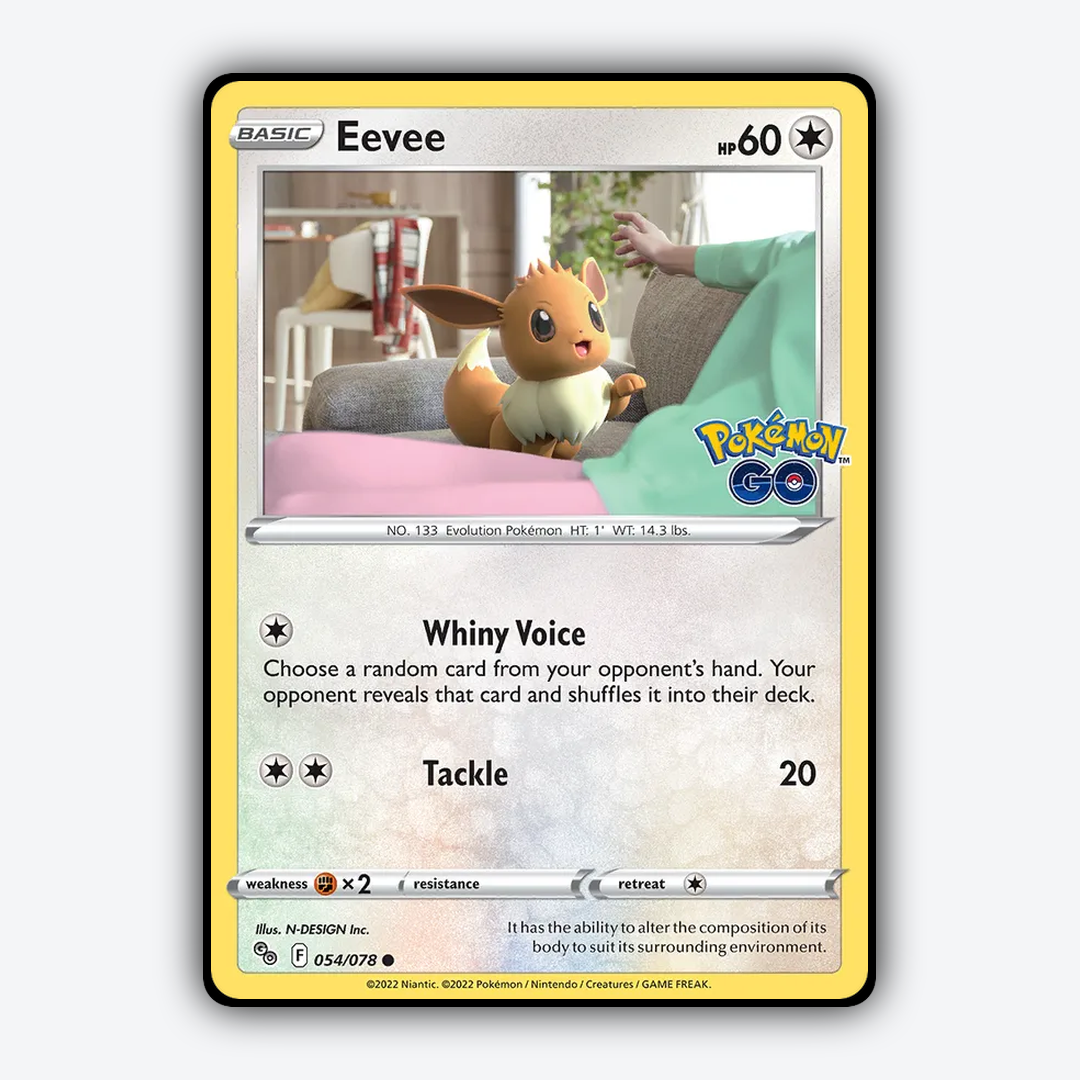 Eevee 054/78 - Pokémon GO Set - Card Rug