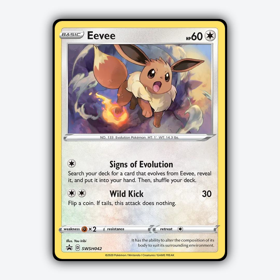 Eevee #42 - SWSH Black Star Promos Set - Card Rug