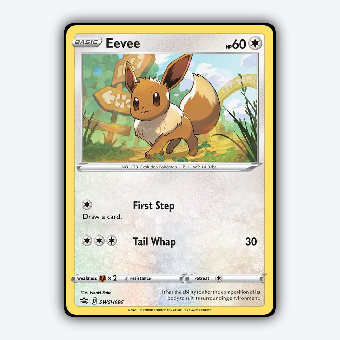 Eevee #95 - SWSH Black Star Promos Set - Card Rug