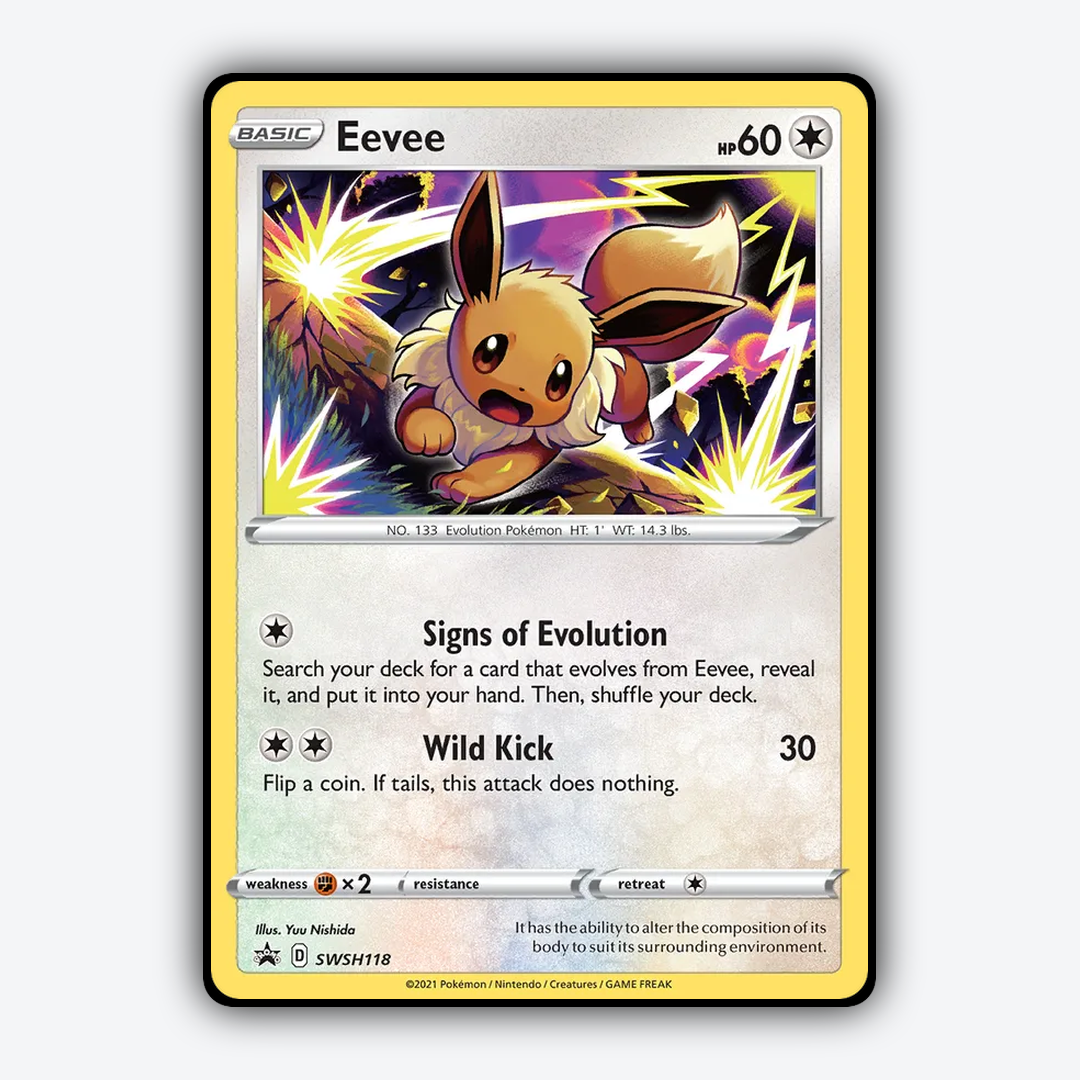 Eevee #118 - SWSH Black Star Promos Set - Card Rug