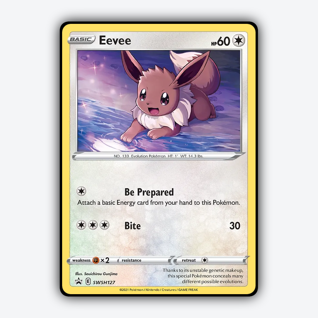 Eevee #127 - SWSH Black Star Promos Set - Card Rug